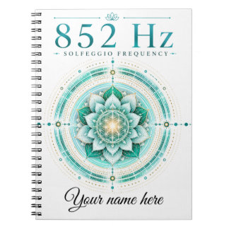 Personligt anpassad 852 Hz Solfeggio-frekvens ante Anteckningsbok
