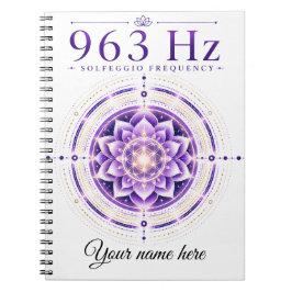 Personligt anpassad 963 Hz Solfeggio-frekvens ante Anteckningsbok