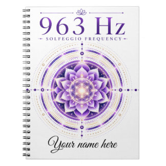 Personligt anpassad 963 Hz Solfeggio-frekvens ante Anteckningsbok