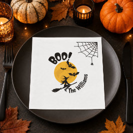 Personligt anpassad Boo Häxa & Fladdermöss Hallowe Pappersservett