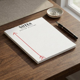 Personligt Anpassad Enkelt Minimalistisk Linjerad Anteckningsblock