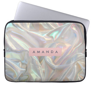 Personligt Anpassad Mjuk Iridescent Pärlskimmer Laptop Fodral
