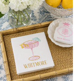 Personligt anpassad Palm Beach Cocktail Coupe Pappersservett