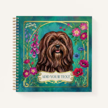 Personligt anpassad rödbrun Lhasa Apso fyrkantig a