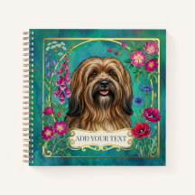 Personligt anpassad Sable Lhasa Apso Fyrkantigt An
