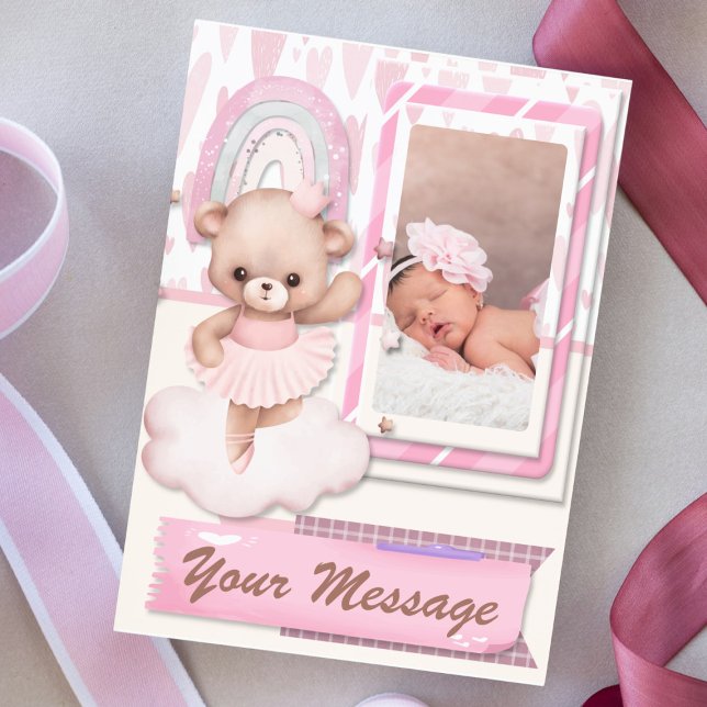 Personligt Anpassad Vi Möter Vår Nya Bebis Annonse Julkort (Skapare uppladdad)