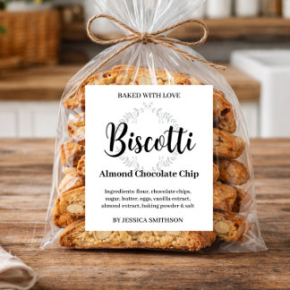 Personligt anpassade Biscotti Hemlagat märke CK007 Vinflaska Etikett
