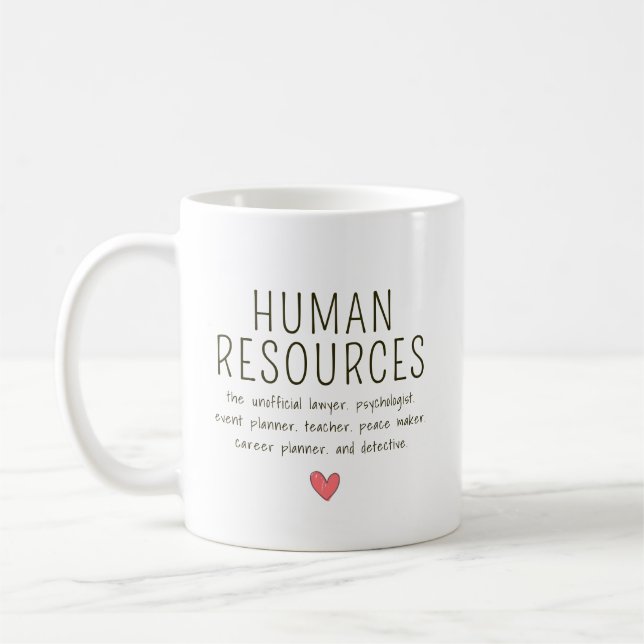 Personligt anpassade HR-resurser Kaffemugg (Vänster)