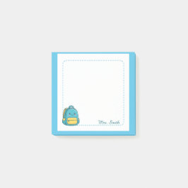 Personligt anpassade lärare Kawaii Ryggsäck Kliste Post-it Block