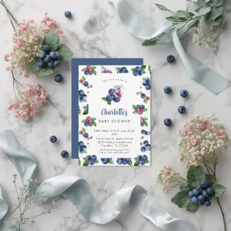 Personligt Anpassat Berry Sweet Baby Shower-inbjud Inbjudningar