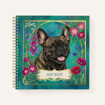 Personligt anpassat brindle fransk bulldogg anteck