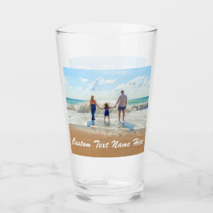 Personligt Anpassat Ditt Foto och Text Glas