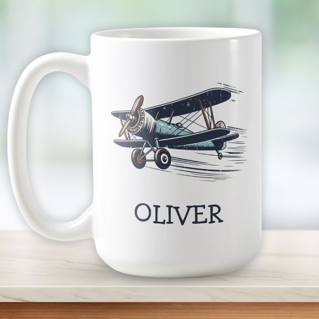 Personligt anpassat vintage dubbeldäckare kaffemugg (Skapare uppladdad)