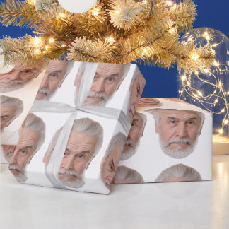 Personligt ansiktsinpackningspapper Anpassad bild Presentpapper