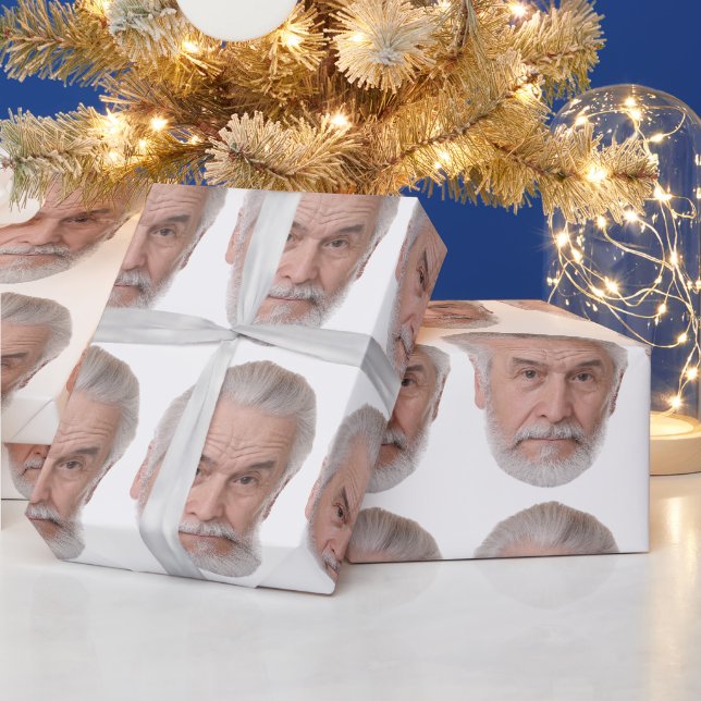Personligt ansiktsinpackningspapper Anpassad bild  Presentpapper (Helgdagar)