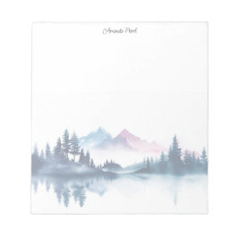 Personligt anteckningsblock med akvarellberg