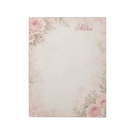 Personligt anteckningsblock med blommotiv