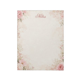 Personligt anteckningsblock med blommotiv
