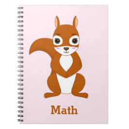 Personligt anteckningsblock med ekorr-mönster