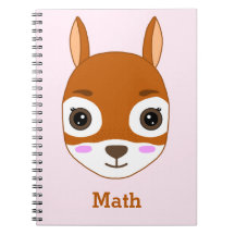 Personligt anteckningsblock med ekorr-mönster