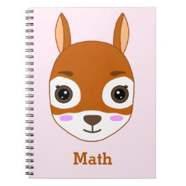 Personligt anteckningsblock med ekorr-mönster