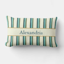 Personligt Art Deco Teal & Guld Ränder