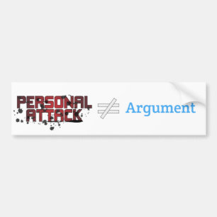 Personligt attack≠argument bildekal