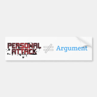 Personligt attack≠argument bildekal