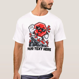 Personligt åttakantnamn & Anpassad text T Shirt