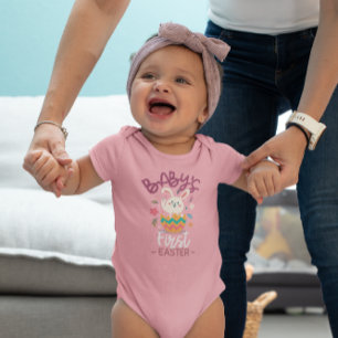 PERSONLIGT BABYS FÖRSTA PÅSK T SHIRT