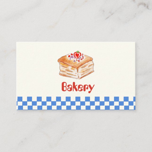 Personligt Bakery-kort | Anpassat Bakery  Visitkort (Framsida)