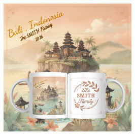 Personligt Bali Indonesien Familjeresa Minne Jumbo Mugg