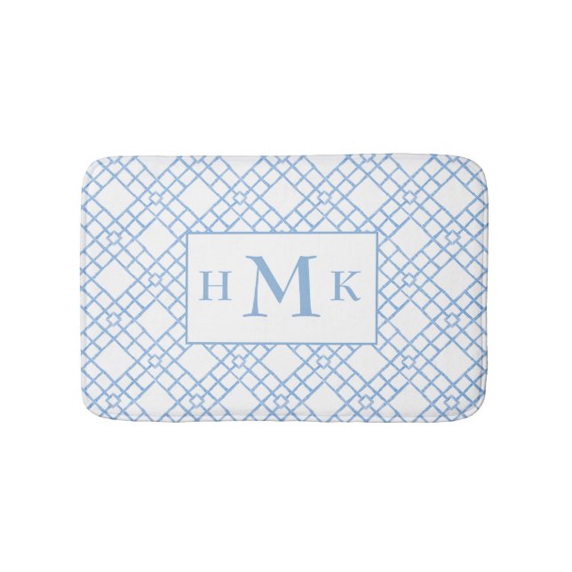 Personligt Bambu Gitter Monogram  Badrumsmatta (Framsidan)