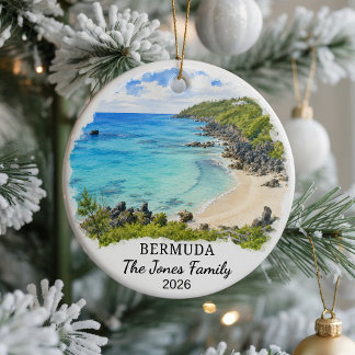 Personligt Bermudaskärvigt keramiskt ornament, anp Julgransprydnad Keramik