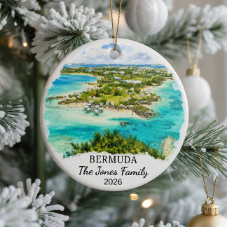 Personligt Bermudaskärvigt keramiskt ornament, anp Julgransprydnad Keramik