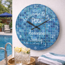Personligt blå poolvatten Välkommen till vår pool