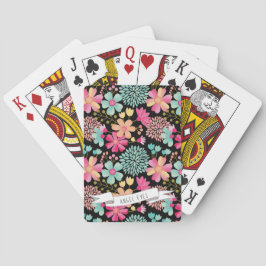 Personligt blomster Gouache-gåvopaket Casinokort