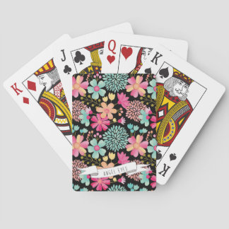 Personligt blomster Gouache-gåvopaket Casinokort