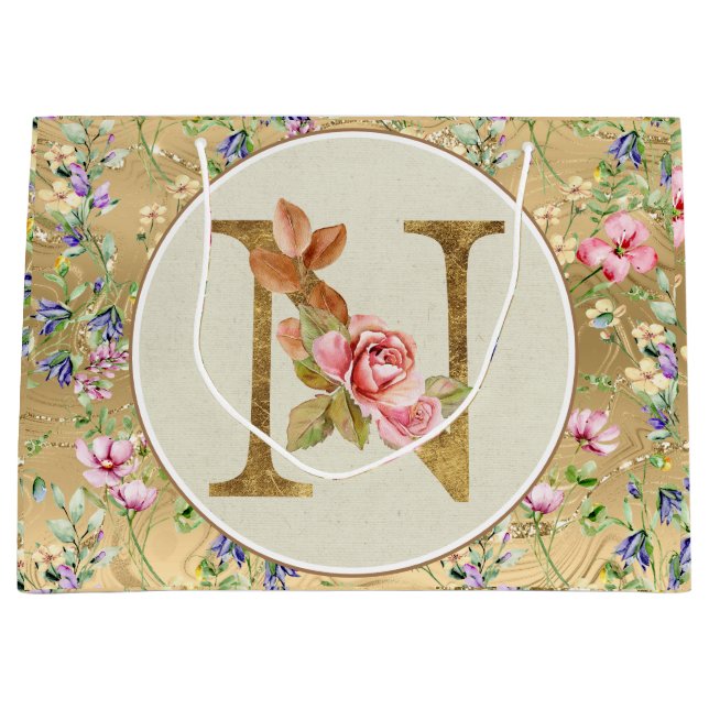 Personligt blomsterinitial, från A till Ö  Stort G (Framsidan)