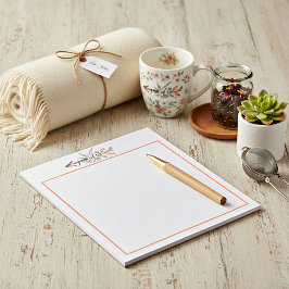 Personligt blomsterpil anteckningsblock