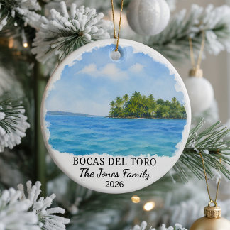 Personligt Bocas Del Toro Keramiskt Ornament, Best Julgransprydnad Keramik