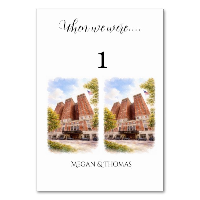 Personligt Bordnummer för Bröllop Bordsnummer (Framsidan)