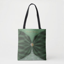 Personligt botaniskt träd smycke textil illusion tygkasse