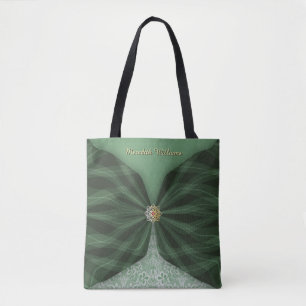 Personligt botaniskt träd smycke textil illusion tygkasse