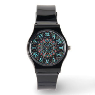 Personligt brevdial Boho Mandala Konst Armbandsur