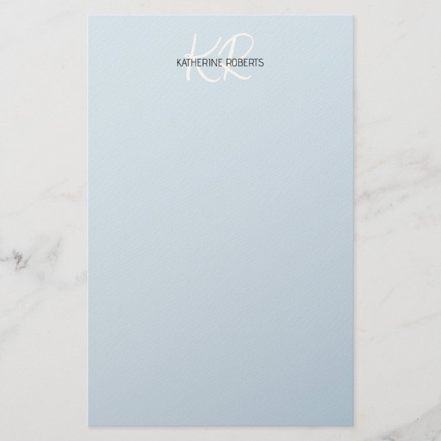 Personligt brevpapper i Baby Blue (Framsida)