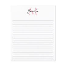 Personligt brevpapper med monogram 4,5" x 5,6"