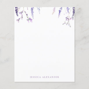 Personligt brevpapper med vilda lavendelblommor