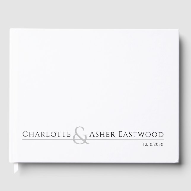 Personligt bröllop för par gästböcker (Framsida)
