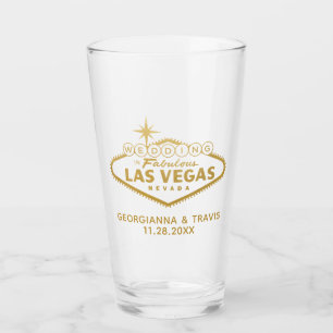 Personligt bröllopspresent Las Vegas för brudens f Glaskopp